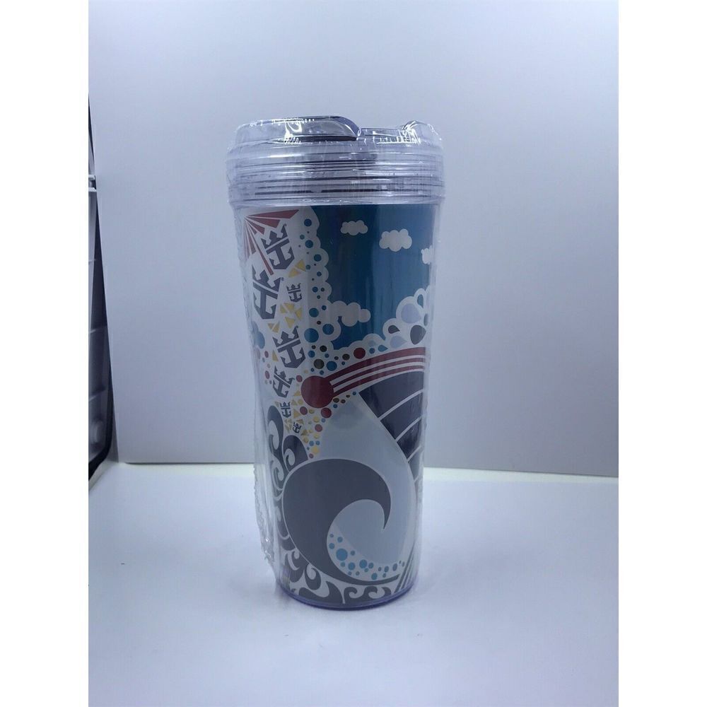 NEW 2015 Royal Caribbean Coca Cola Soda Cup Tumbler w/ Lid *Sealed*